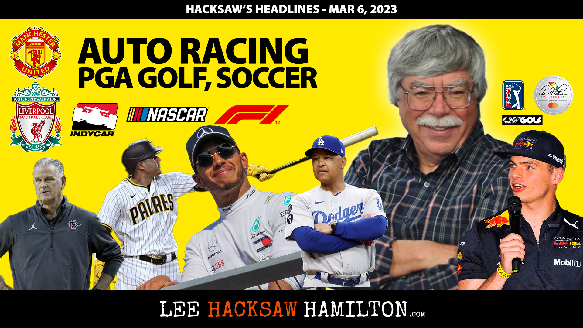 Lee Hacksaw Hamilton discusses PGA Palmer Invitational, Manchester United, Liverpool, IndyCar, F1, Bahrain Grand Prix, NASCAR