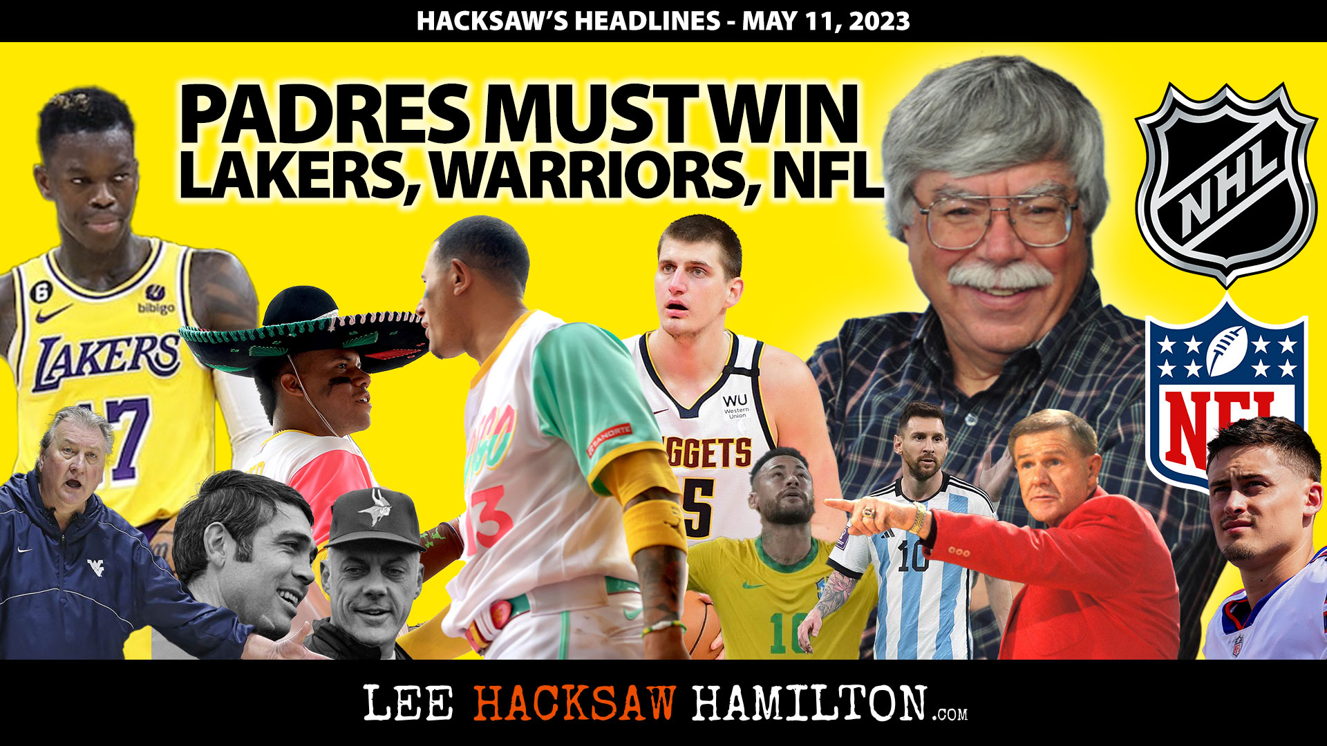 Lee Hacksaw Hamilton discusses Padres Need to Win, Lakers, Warriors, Suns, Nuggets, NFL, Hockey, Soccer, NASCAR
