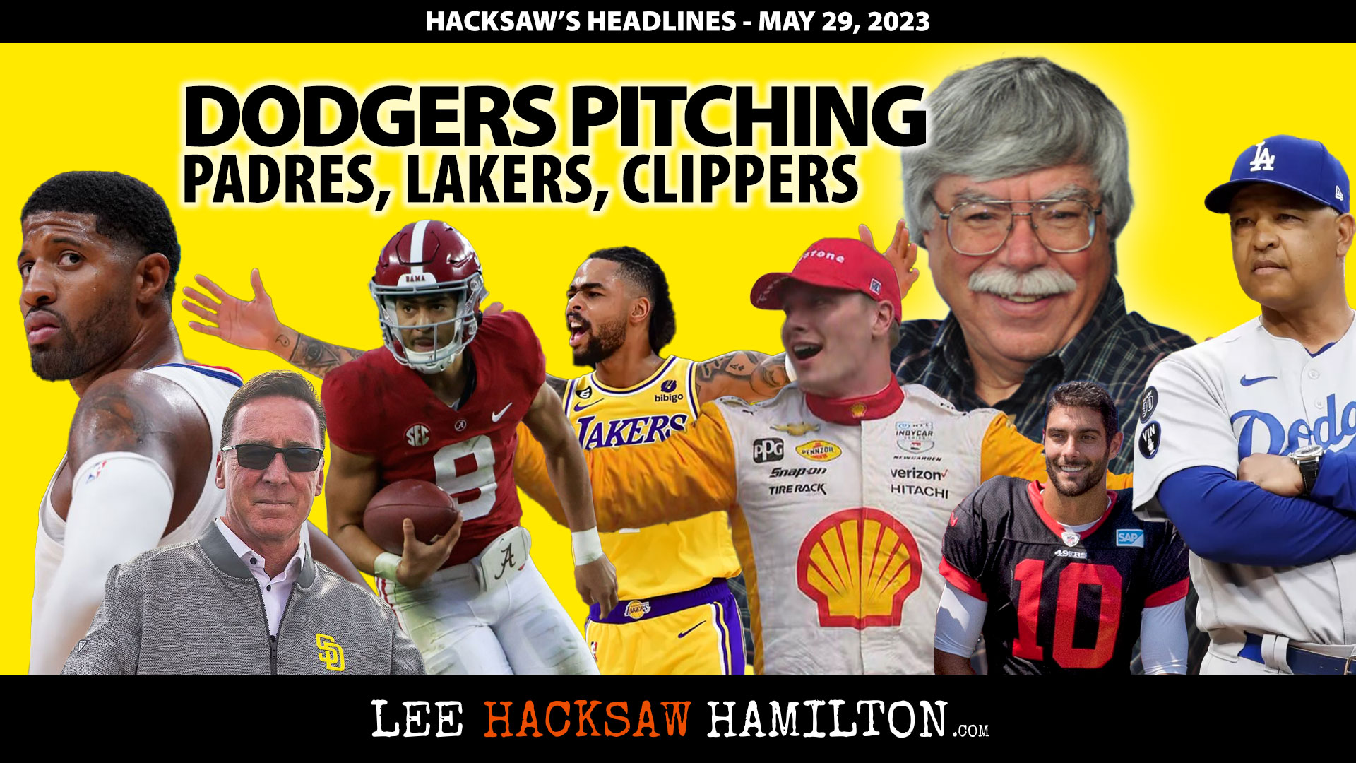 Lee Hacksaw Hamilton discusses Dodgers Pitching, Padres Crisis, Lakers Clippers Salary Cap, NFL QBs