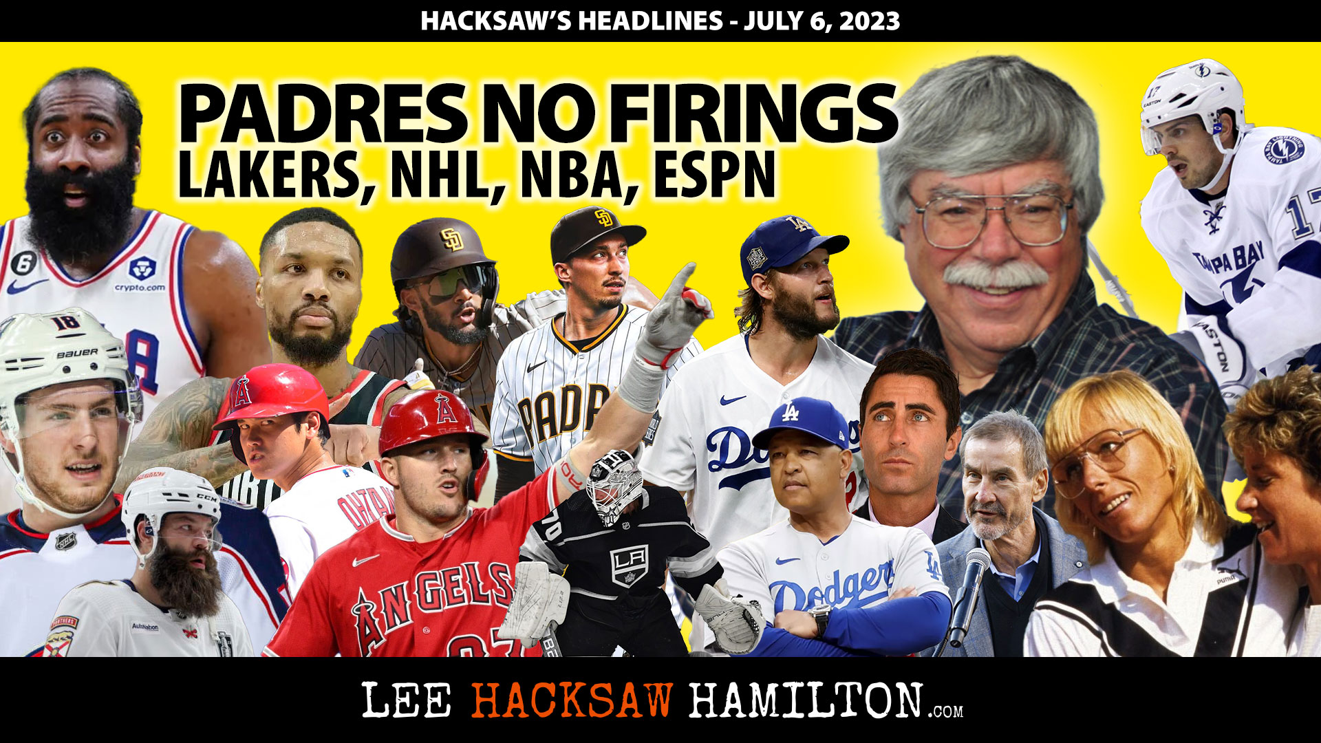 Lee Hacksaw Hamilton discusses Padres No Firings, Dodgers Injuries, Angels Slide, NBA Free Agency, Lakers, Clippers, Kings, Ducks, Aztecs