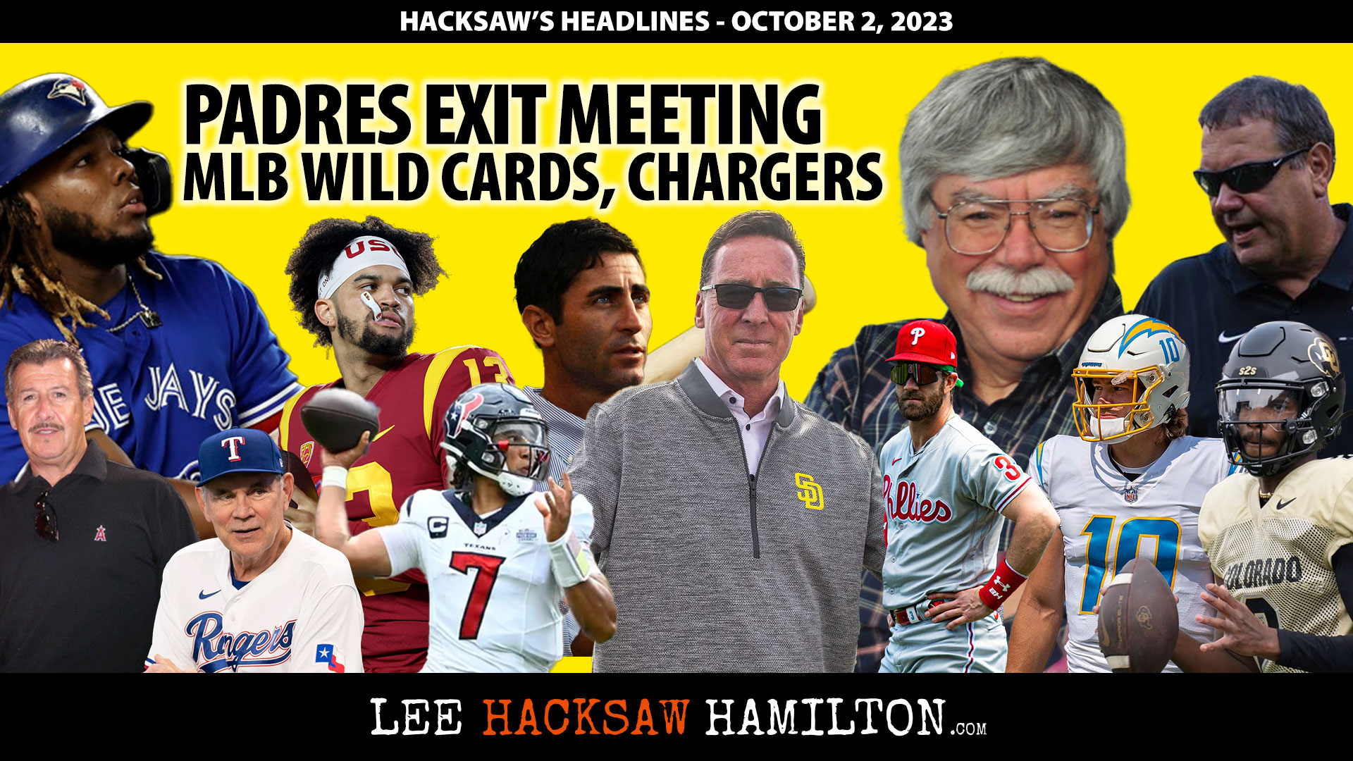 Lee Hacksaw Hamilton discusses Padres Exit Meeting, MLB Wild Cards, Angels, Chargers, Raiders, Aztecs, Trojans, Flames, Ryder Cup