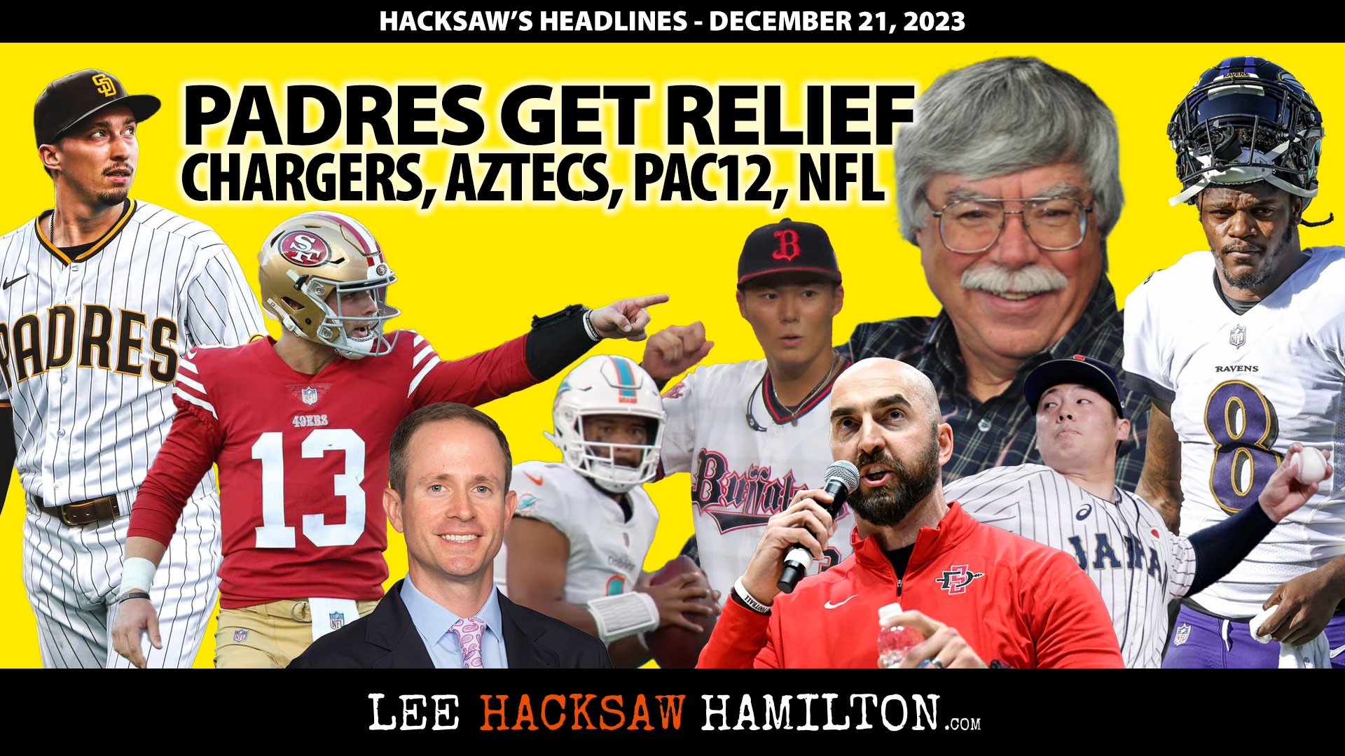 Lee Hacksaw Hamilton discusses Padres Sign Matsui, Dodgers, Angels, NFL Weekend, Chargers, Aztecs, PAC12