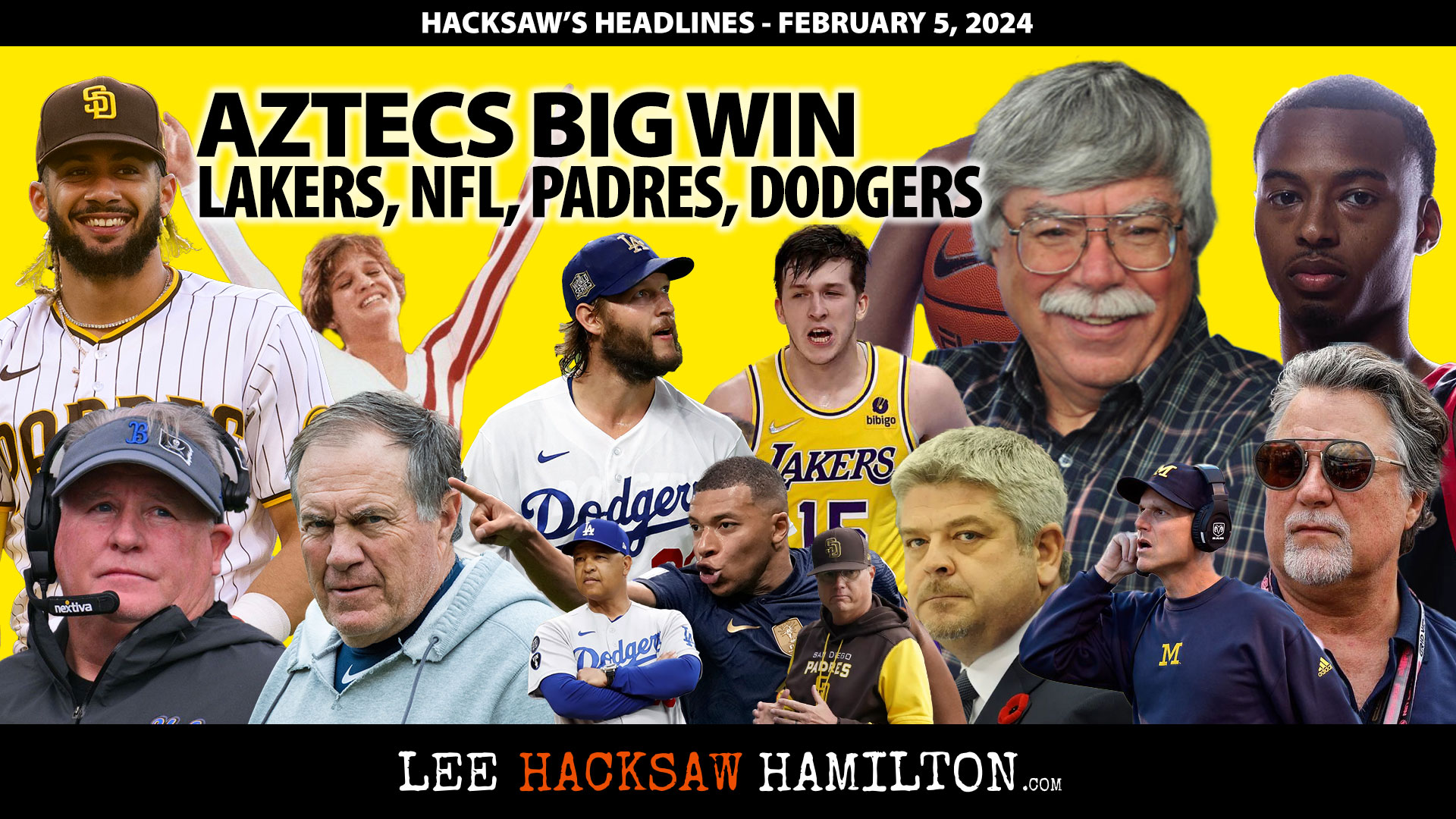 Lee Hacksaw Hamilton discusses Aztecs Stomp Utah St, Lakers Road Wins, NFL Notebook, Padres/Dodgers Notes, Kings Shakeup